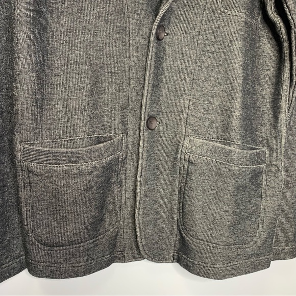 32 Bar Blues Men’s Heathered Black Cotton Terry Knit 2 Buttons Sport Coat S - Picture 5 of 11